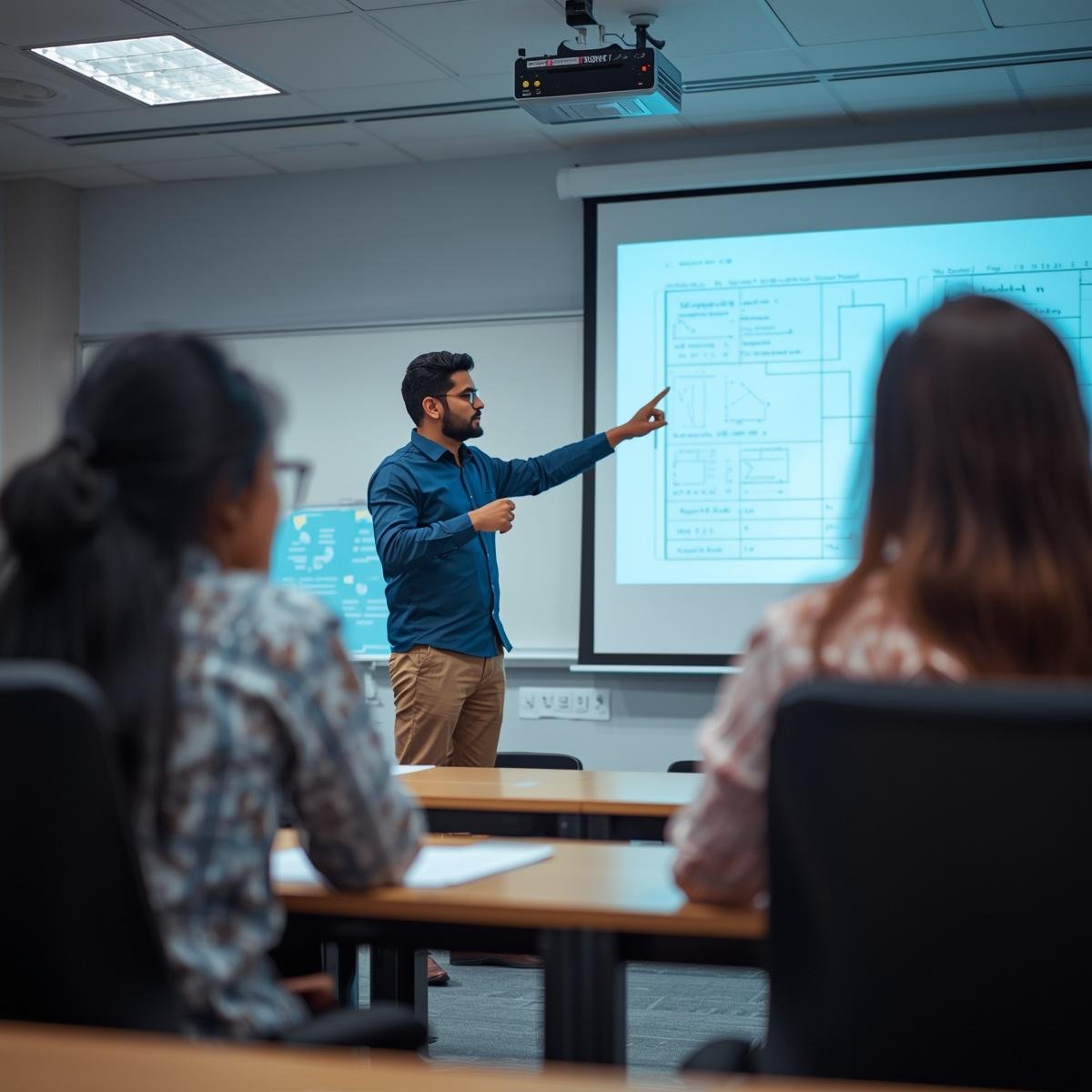 Students learning digital skills